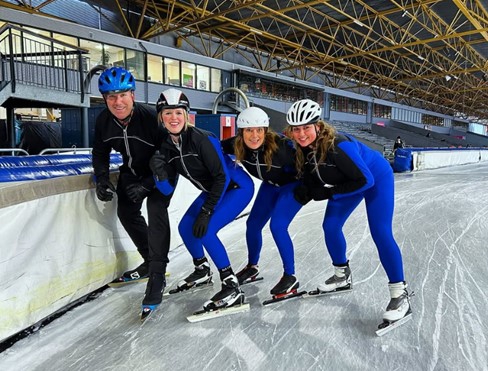 Curling for Huntington! 